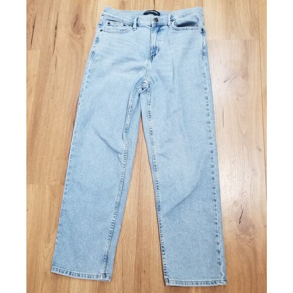 Calvin Klein Jeans Women's Blue Denim Mid Rise Straight Leg Flat Front Size 6 - Picture 1 of 6